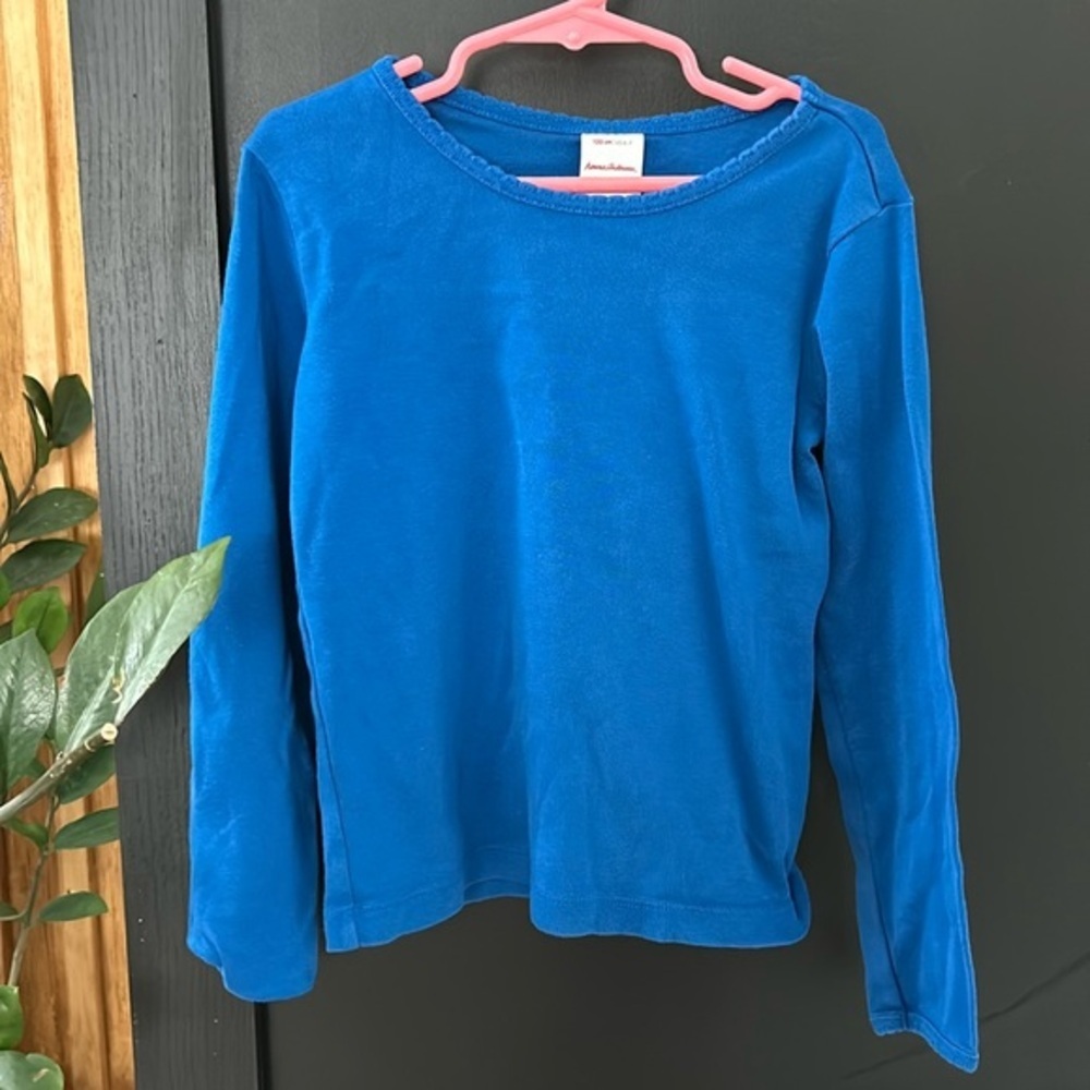 Hanna‎ Andersson 100% Pima cotton Pullover L/S Tee. Size 6-7